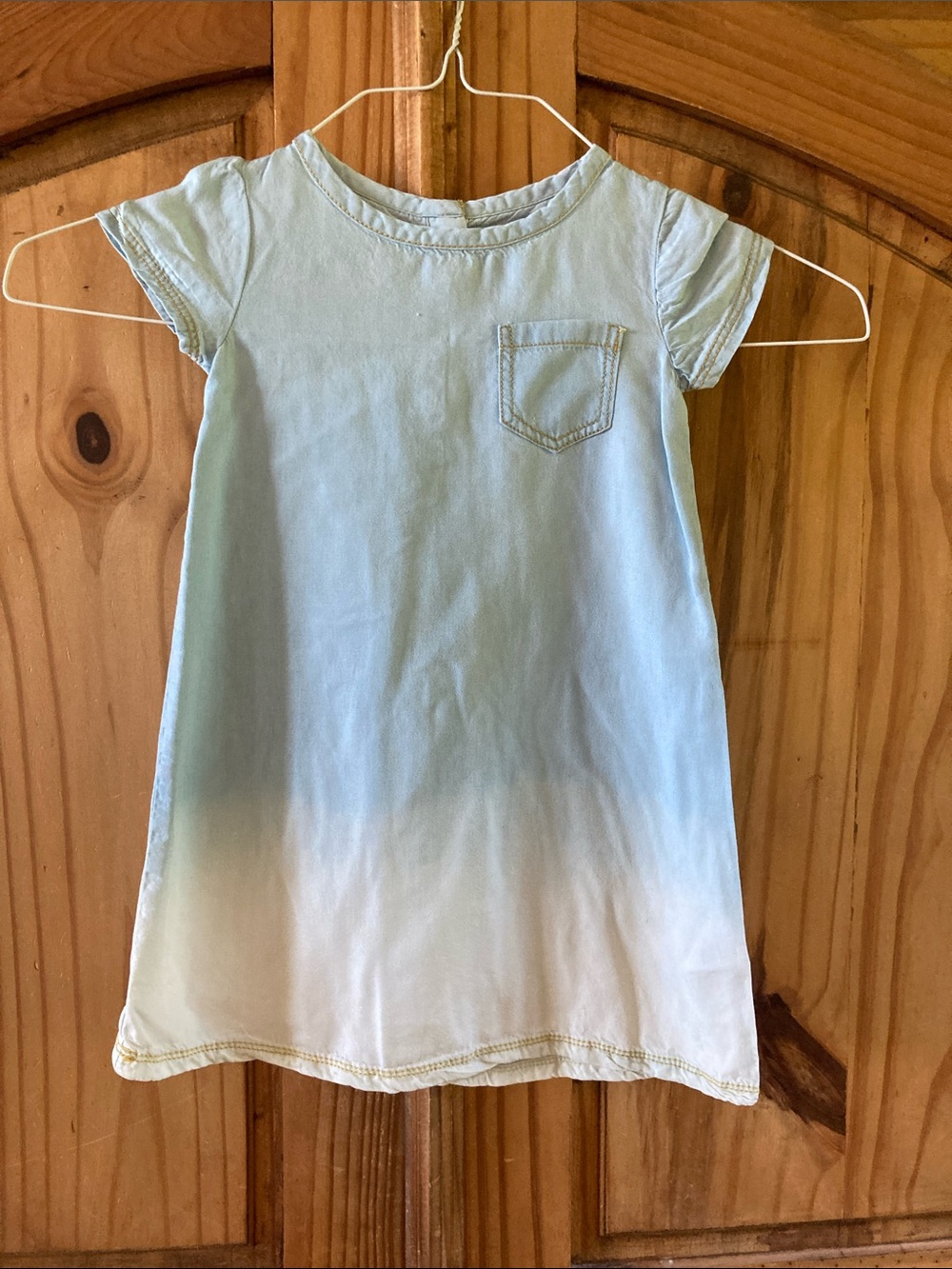 Girls Artisan NY blue ombre denim short sleeve dress size 2T